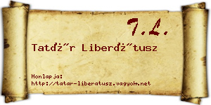 Tatár Liberátusz névjegykártya